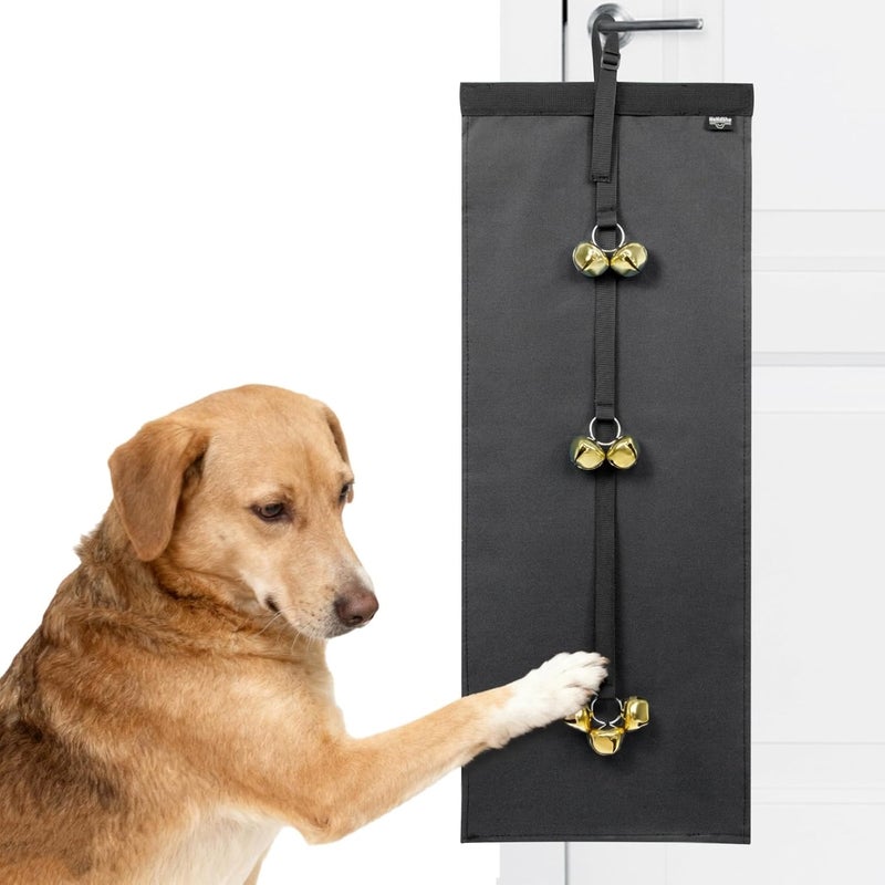 HeNdShe Anti-Scratch Dog Door Bell - Adjustable Puppy Potty Training Bells, Hanging Doorbell to Protect Doors & Trim - Image 1